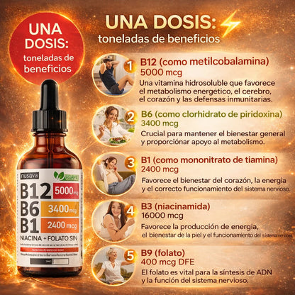VITAMINA B12 COMPLEX NUSAVA ORIGINAL 😍 SUPER OFERTA