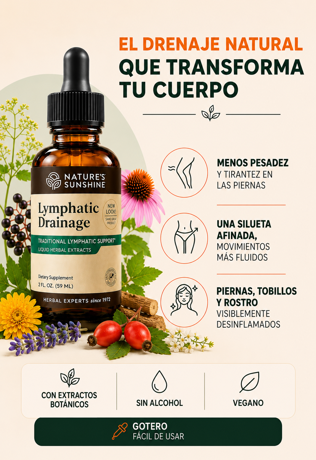 DRENAJE LINFÁTICO NATURAL ORIGINAL 🤩 SUPER OFERTA